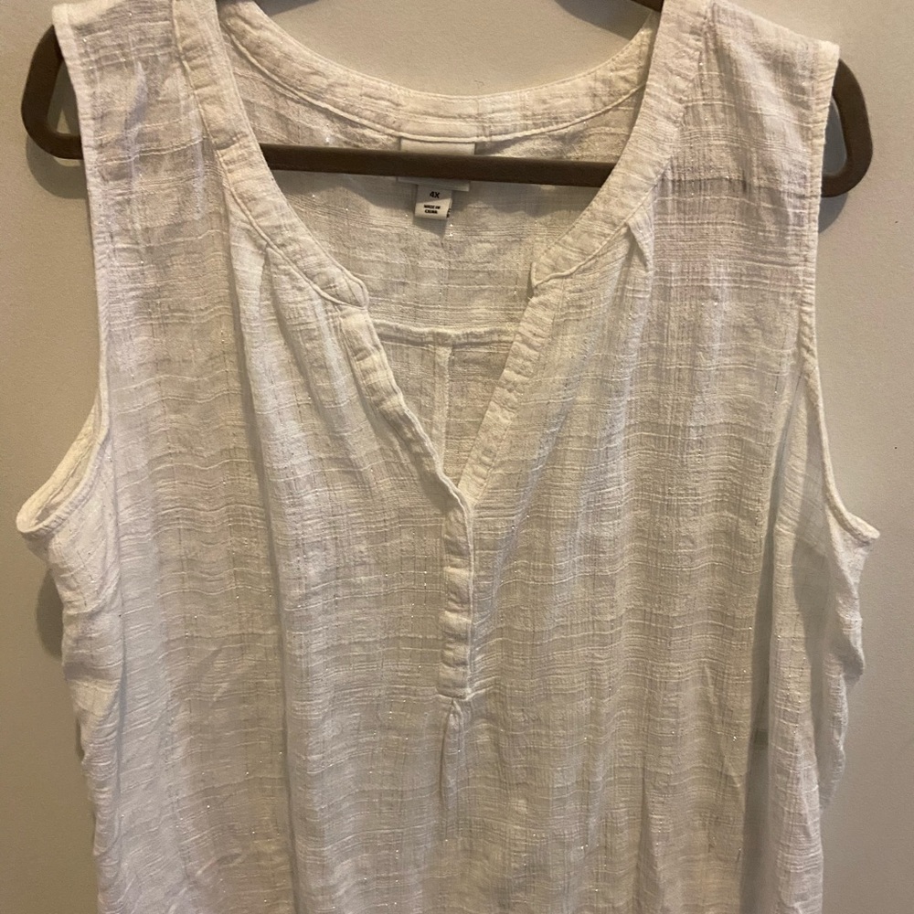 White and silver tunic